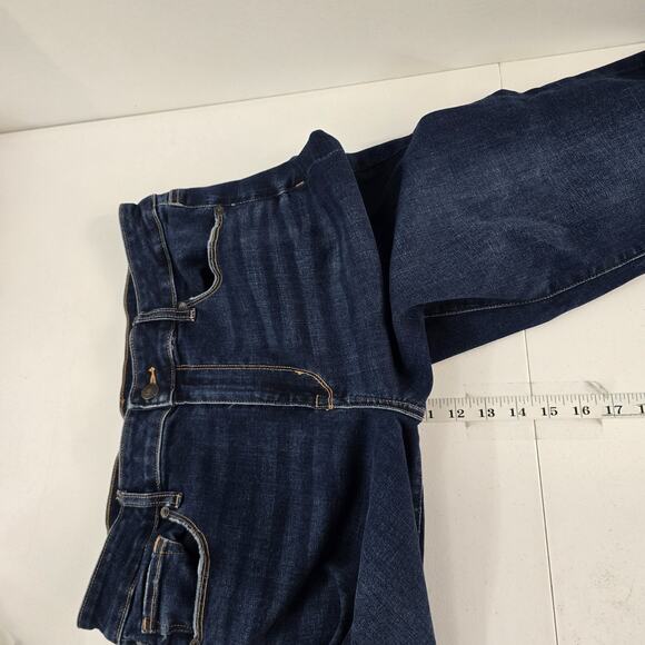 American Eagle high-rise skinny kick jeans blue denim womens next level 14 long - Picture 7 of 11